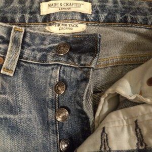 Womens Levis Made and Crafted Thumbtack Cropped Je